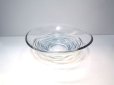 画像1: ガラス花器　クリア波紋水盤　ＣG-２３ (1)