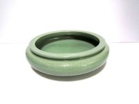 高麗青磁貫入１０号丸袋型水盤　T-２５－２６