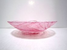 他の写真1: ガラス花器　渦水盤 ピンク　G-９４