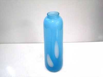 画像5: ガラス花器　G-１１２　ライトブルー長瓶型