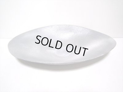 画像3: 手造り　グレー布目１７号小判皿　T-２４－６１