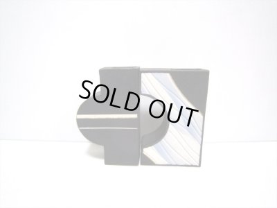 画像6: 一品作　黒二つ組変型花器　T-２７-１５