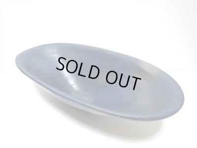 画像4: 特-３８１　手造り１６.５号舟型花器　紺青色 （難あり）　