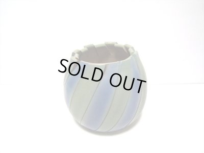 画像5: 手造り　６号２色切込み壷型花器　T-２７－２６