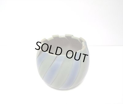 画像7: 手造り　６号２色切込み壷型花器　T-２７－２６