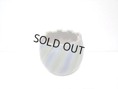 画像3: 手造り　６号２色切込み壷型花器　T-２７－２６