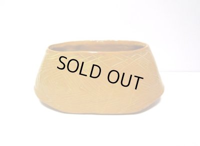 画像5: 特-４１４　手造り黄色末広型花器