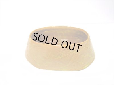 画像7: 特-４１４　手造り黄色末広型花器