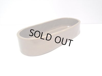 画像5: 特-４１９　手作り１１.５号カフェブラウン小判切立水盤 