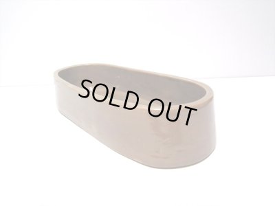 画像8: 特-４１９　手作り１１.５号カフェブラウン小判切立水盤 