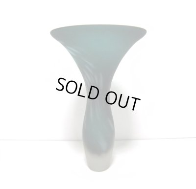 画像6: 特-４３４　ガラス花器　グリーン飛鳥型花器