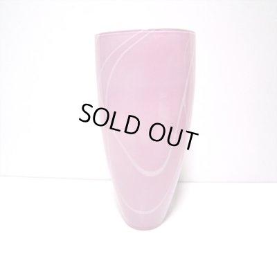 画像4: 特-４３３　ガラス花器　ピンクフラワーベース（大）