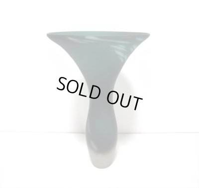 画像4: 特-４３４　ガラス花器　グリーン飛鳥型花器