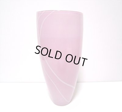 画像5: 特-４３３　ガラス花器　ピンクフラワーベース（大）