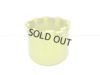 画像3: 手造り　黄７号丸切込み花器　T-２８－２１