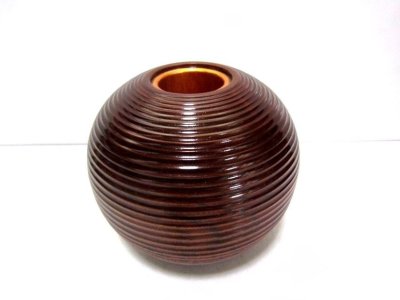 画像4: ケヤキ（木製）　６号球形花器　アクリル板付
