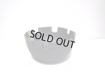 画像5: 特-４３６　手造り黒マット６号丸切込花器