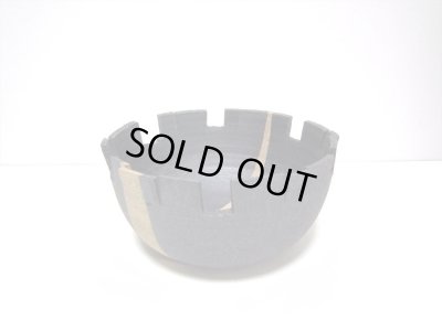 画像3: 特-４３６　手造り黒マット６号丸切込花器