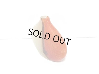 画像7: 特-４３５　ガラス花器　オレンジ丸型花器