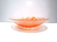 画像2: ガラス花器　９-５０１　ドット丸皿水盤オレンジ (2)