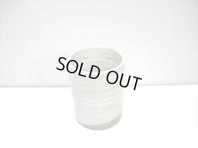 画像6: 特-４４４　手造り粉引４号筒花器