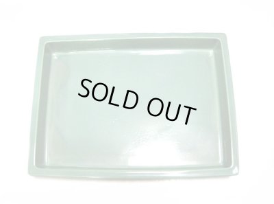 画像11: 特-４５８　手造り　青磁１５号長角型水盤（難あり）