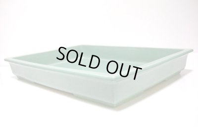 画像6: 特-４５８　手造り　青磁１５号長角型水盤（難あり）