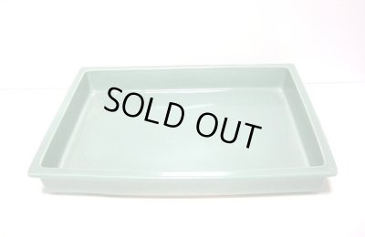 画像5: 特-４５８　手造り　青磁１５号長角型水盤（難あり）