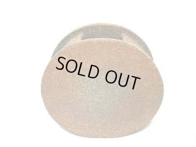 画像7: 特-４７６　手作り赤茶サメ肌丸太鼓型花器