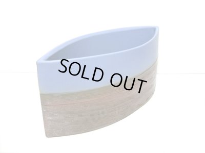 画像9: 特-４７８　手作りライトブルー角形合わせ花器