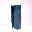 画像2: 特-４７３　手造りブルー筒型ひねり花器 (2)
