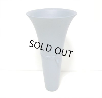 画像8: 作家物　ブルーグレイ５.５号耳付立花瓶　T-２９－２８