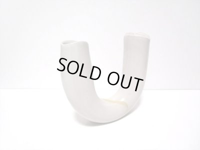 画像5: 特-４８３　手作り クリームＵ字ひねり花器