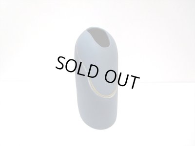 画像3: 特-４８７　作家物 紺鉄色山型花器　