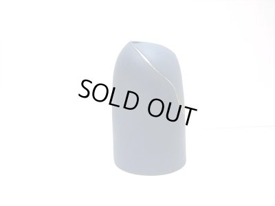 画像7: 特-４８７　作家物 紺鉄色山型花器　