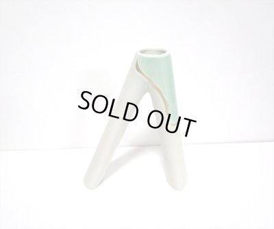 画像8: 特-４９０　逆Ｖ型花器クリーム/グリーン