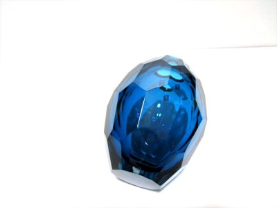 画像8: ガラス花器　涼７-２３　ブルーグリーンダイヤカット