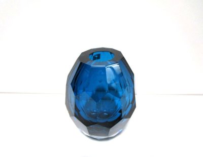 画像5: ガラス花器　涼７-２３　ブルーグリーンダイヤカット