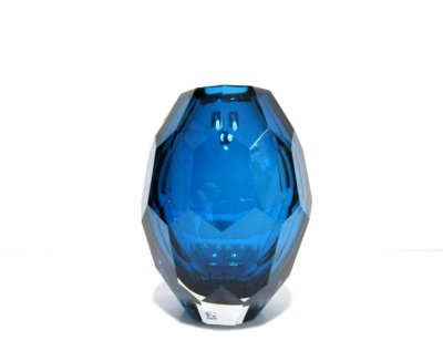 画像7: ガラス花器　涼７-２３　ブルーグリーンダイヤカット