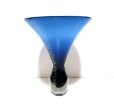 画像4: ガラス花器　涼４-３Ａ　ブルーしらとり型