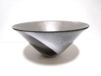 レジン（樹脂）花器　シルバーメタリック ツートーン　J-２６