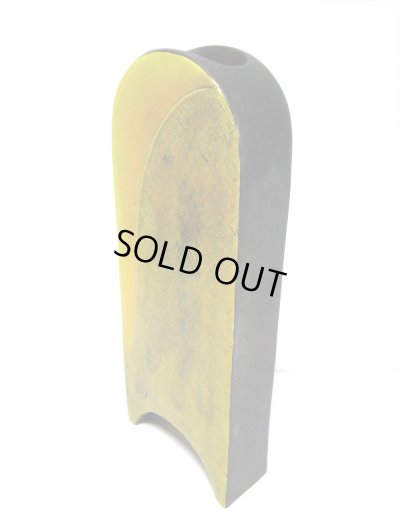 画像9: 一品作　黒/黄釉 角丸型長花器　T-２９-５９