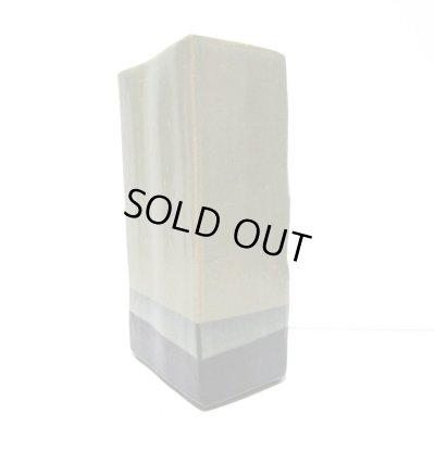 画像7: 特-５０１　手作りうぐいす色角型花器