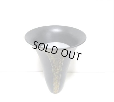 画像6: 特-５０９　黒６.５号丸長立花花器