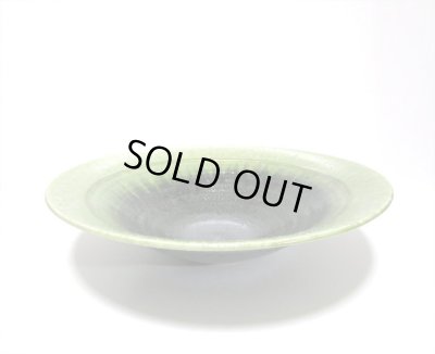 画像7: 特-５１４　手造りグリーン窯変１３.５号丸大皿