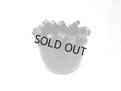 画像3: 一品作　手作り 黒壺型口巻花器　T-２９-６２