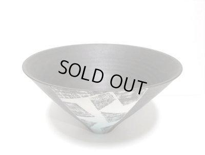 画像11: 一品作　黒１２.５号大鉢染分模様　T-２９－７４