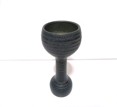 画像5: 特-５３１　手作り藍色杵型花器