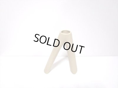 画像6: 特-５２９　逆Ｖ型花器ベージュ/グリーン