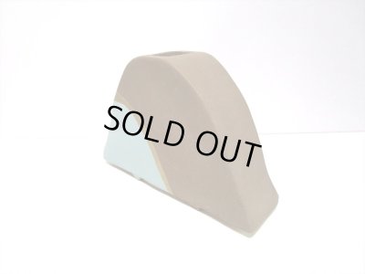 画像4: 特-５３３　手作り黄土色山型花器